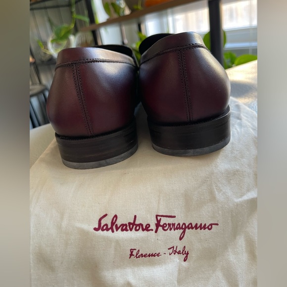 Salvatore Ferragamo Moccasin with Gancini ornament Burgundy Brown Mens US7 - Picture 5 of 9